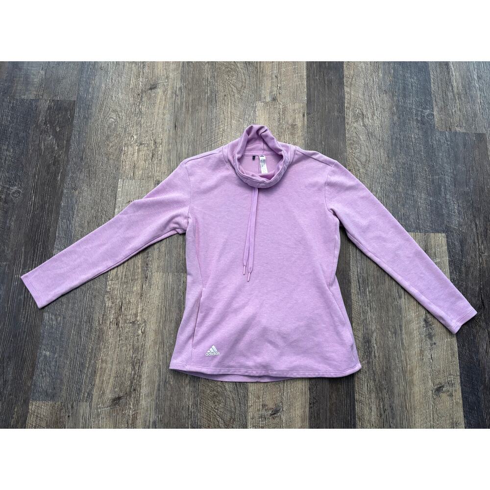 Adidas Womens Funnel Neck‎ Pullover Sweatshirt Lilac Purple Long Sleeve Small